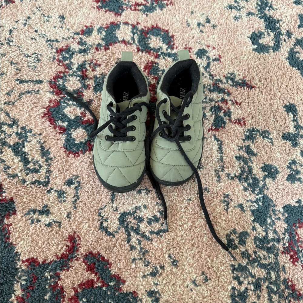 Stylish Kids Shoes in Green and Black